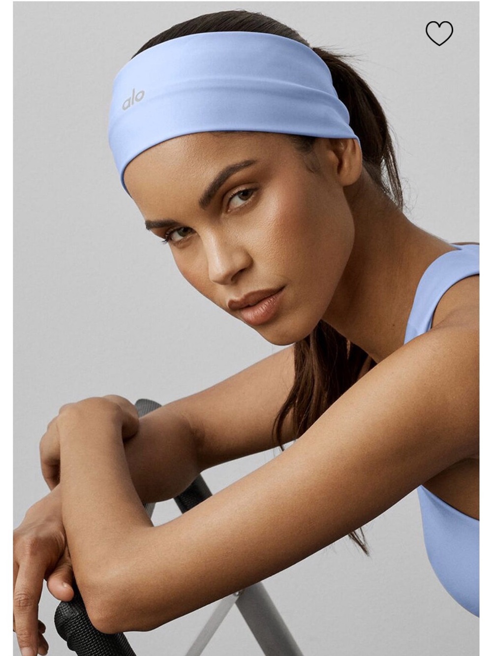 ALO Airlift Headband Wide Stretch Headband in Light Provence Blue NWT $38
